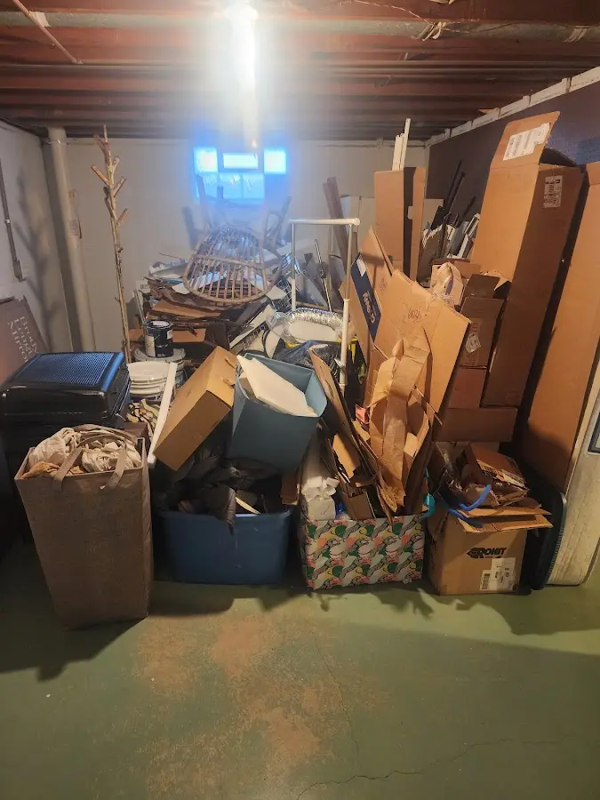 Roll-off dumpster container at job site for Concrete Dumpster Rental in Brushy Creek